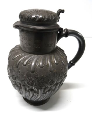 Jug John Clews Newport Salop Jug presented to John Clews and repeatedly auctioned to pay hid fines | Englesea Brook collection