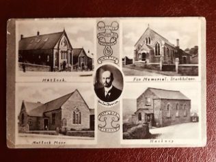 This postcard was sent by James Burton himself to his family at Boylestone, Derbyshire. The card is dated Matlock September 14th 1906, and is to say that he was unable to attend the School Sermons for the next two years. Signed in haste, James.  | David Leese