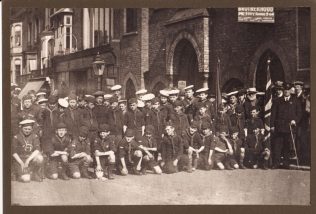 Sea Cadets outside Chapel, 1922 | SLt  (SCC) M T Phillips RNR