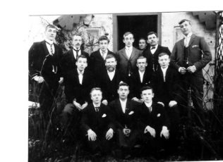 Samuel Hayes Bible Group. Outside rose cottage Unwin road Sutton | Supplied by Joan Hollingsworth