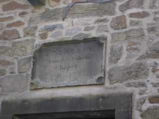 Settle, Ebenezer PM Chapel, date plaque, 24.02.2018 Settle, Ebenezer PM Chapel, date plaque, 24.02.2018