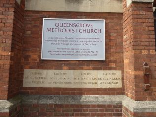 7 Northampton, Kettering Road, PM Chapel,notice board and foundation stones, 10.07.2019 Chapel notice-board and foundation stones | G.W. Oxley