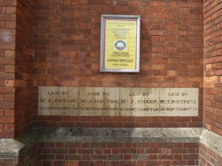 8 Northampton, Kettering Road, PM Chapel,notice board and foundation stones, 10.07.2019 Further notice-board and foundation stones | G.W. Oxley