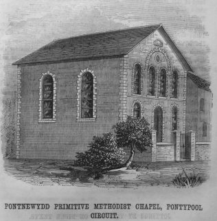 Pontnewydd Engraving published in the Christian Messenger 1867