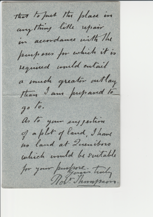 Queniborough - letter indicating search for land page 2 | Mary Bryceland