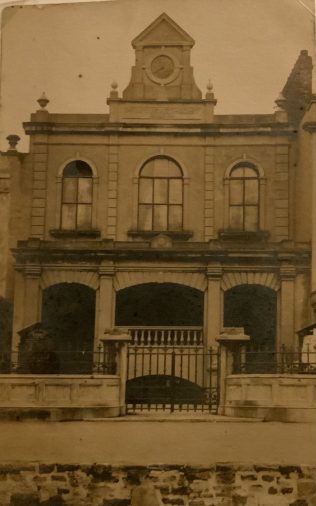 Not Glastonbury Primitive Methodist Church, despite the name written in pencil on the reverse of the postcard.  It is The Parade, Exmouth