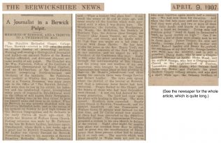 Newspaper Article from 1907 | Claire Reilly