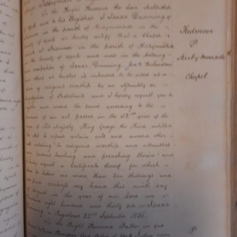 Fadmoor Primitive Methodist chapel | researched and provided by Sue  Goodwill