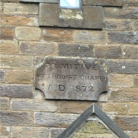 Street Houses PM 4 Datestone on Street Houses Primitive Methodist chapel | Pat Donnor August 2023