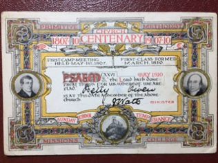 1910 Centenary Class Ticket