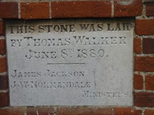 Foundation stone of Sunday School (Aug 2016) | Peter & Mary Humble