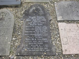 Photo of one of the graves laid flat | Photo taken October 2017 by E & R Pearce