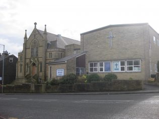 Horton Bank in February 2017 showing the extention built onto the side of the Church | Photo taken by E & R Pearce