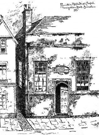 The First PM Chapel at Burslem The First PM Chapel at Burslem | From: J.W.Chappell, In The Power of God (1901), facing p.17