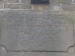 Photo 3. The 1861 Carleton PM Chapel plaque in 2015 Photo 3. The 1861 Carleton PM Chapel plaque in 2015