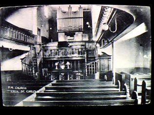 Interior view of Cecil Street Primitive Methodist Chapel | from the Hodgson Field Collection at Englesea Brook Museum