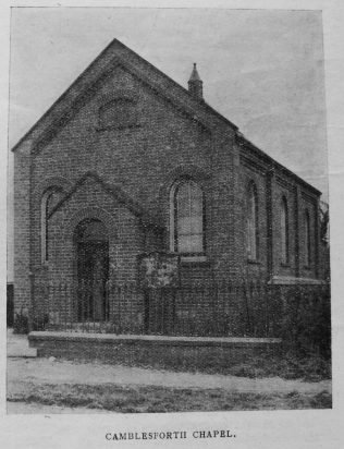 Camblesforth Primitive Methodist chapel | Christian Messenger 1919/104