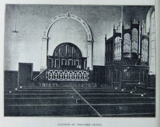 Thetford Primitive Methodist chapel interior Thetford Primitive Methodist chapel interior | Christian Messenger 1901/237
