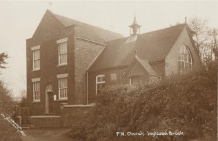 postcard featuring Englesea Brook Primitive Methodist chapel