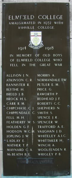 Elmfield College War Memorial Elmfield College War Memorial | Stanley Merridew