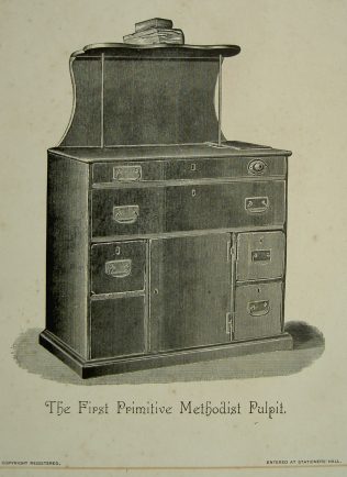 Print of the first PM pulpit