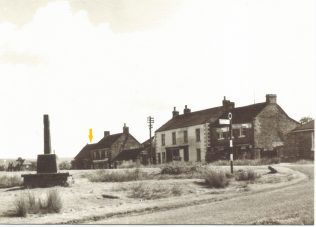 Sometime in the 1950s Goathland PM Chapel is the single storey building with the arrow above the roof. Photo by kind permission of the shopkeeper in the newsagents just up from the chapel