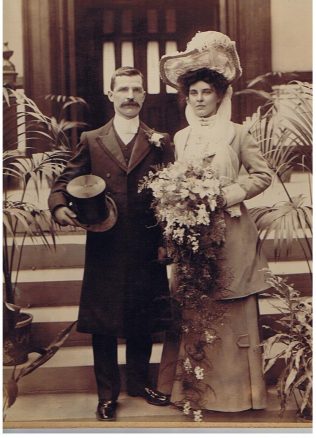 William Goodreid and Mary Ann Harrison on their wedding day William Goodreid and Mary Ann Harrison on their wedding day | Family photograph
