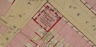 Ground plan of Carlisle, Cecil Street PM Chapel from OS 1 to 500 CumberlandXXIII 8 1 circa 1860