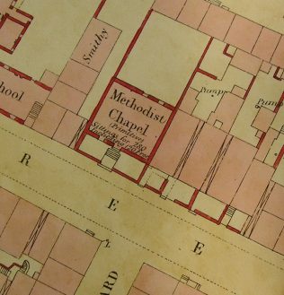 Ground plan of Maryport, Kirkby St. PM Chapel from 0S 1 to 500 Cumberland XLIV 8 10 circa 1860 ii Ground plan of Maryport, Kirkby St. PM Chapel from 0S 1 to 500 Cumberland XLIV 8 10 circa 1860 ii