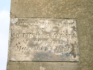 Photo No.5 Foundation stone from the 1861 chapel Photo No.5 Foundation stone from the 1861 chapel