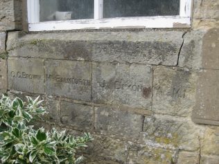 A row of 'named' bricks A row of 'named' bricks | Photo taken June2018 by E & R Pearce