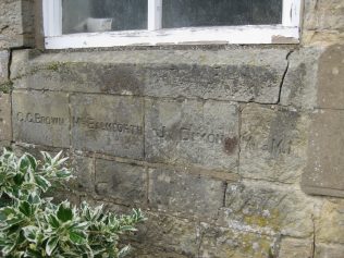 A row of 'named' bricks | Photo taken June2018 by E & R Pearce