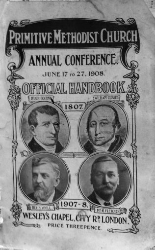 Cover of the 1908  Primitive Methodist Conference held in London | Englesea Brook Museum collection