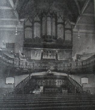 interior of Nottingham Canaan Primitive Methodist chapel | Handbook of the Primitive Methodist Conference 1916; Englesea Brook Museum