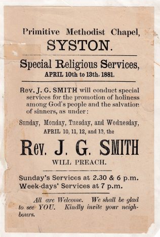 Easter services handbill 1881 | Ray young