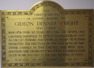 Plaque from the original Methodist church in South St Dorchester | Dorchester United Church