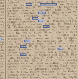 Brownhills Camp Meeting, 1901