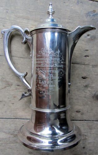 Flagon donated to Rocester Chapel by Henry Prince Flagon donated to Rocester Chapel by Henry Prince | Englesea Brook Museum