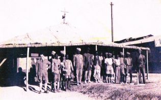 TR Spray with some of his Indian Class outside the Church, India 1918