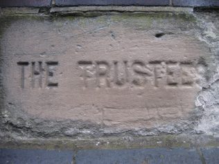 One of four foundation stones found on the Sunday School | Photo taken by E & R Pearce