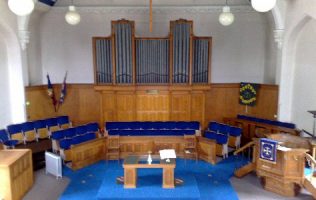 The organ from the PM chapel now in the Central Methodist Church | Central Methodist Church, Letchworth