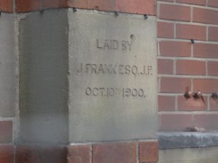 A 'foundation stone in wall by the old front door | Photo taken June 2018 by E & R Pearce