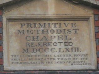 Date plaque of second chapel built in 1863 Date plaque of second chapel built in 1863