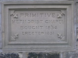 Plaque embedded into the wall of the present day Yeadon Methodist Church